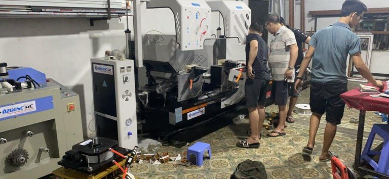Máy làm cửa nhôm tại nhà a Vinh, Đồng Nai